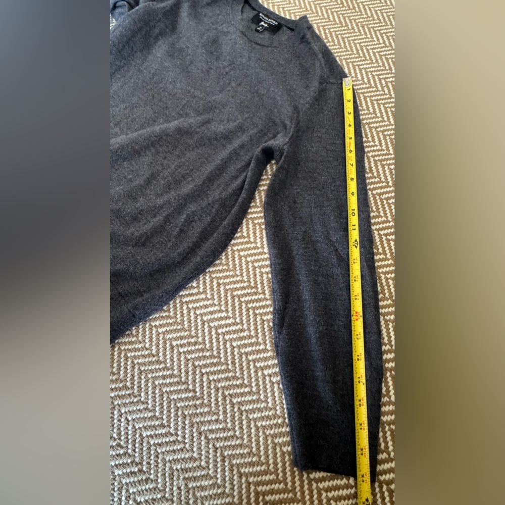 Banana Republic Italian Merino Wool Crew Sweater Dark Charcoal Heather XL - Picture 8 of 8